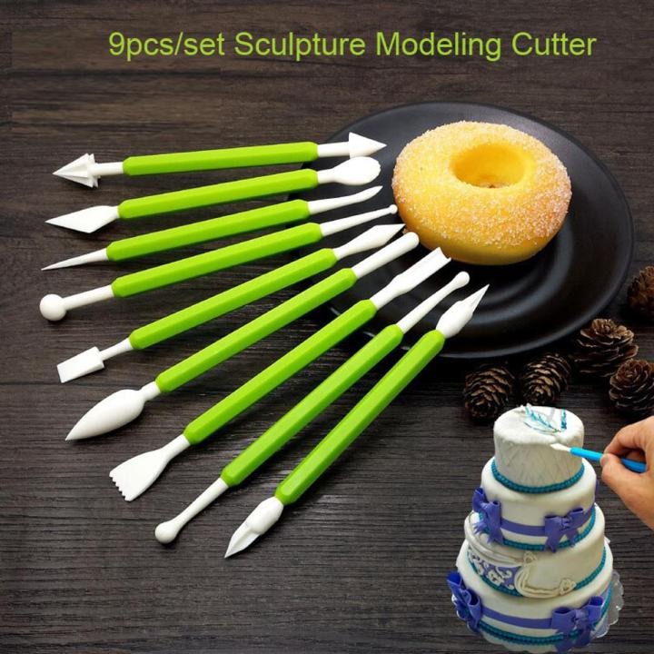 9pcs/Set Polymer Clay Tool Flower Fondant Cake Decorating
