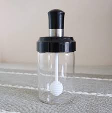 250ML Glass Seasoning Bottle with Spoon Brush