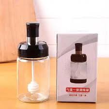 250ML Glass Seasoning Bottle with Spoon Brush