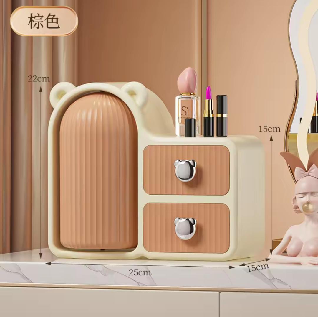 Elegant Plastic Vanity Organizer – For Cosmetics, Jewelry & Toiletrie