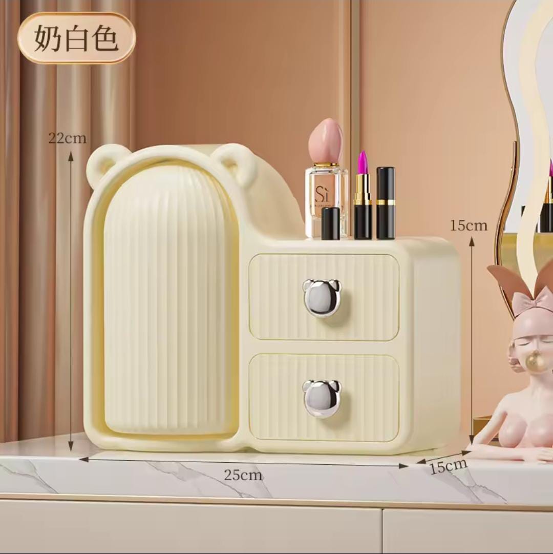 Elegant Plastic Vanity Organizer – For Cosmetics, Jewelry & Toiletrie