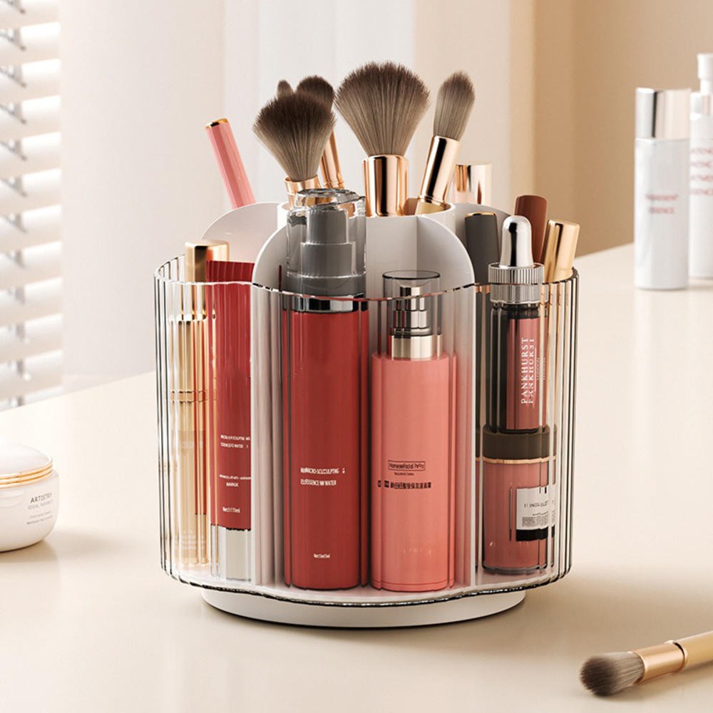 Transparent Makeup Brush Holder Durable Plastic Pen Storage Cosmetics Organizer