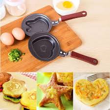 1 Pc Black Stainless Steel Cartoon Shape Mini Non - Stick Egg Frying Pan