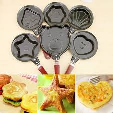 1 Pc Black Stainless Steel Cartoon Shape Mini Non - Stick Egg Frying Pan